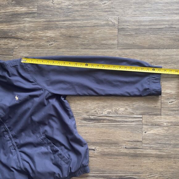 Vintage Polo Ralph Lauren Bi-Swing Bomber Jacket Full Zip Navy Blue Men XL - Picture 9 of 11